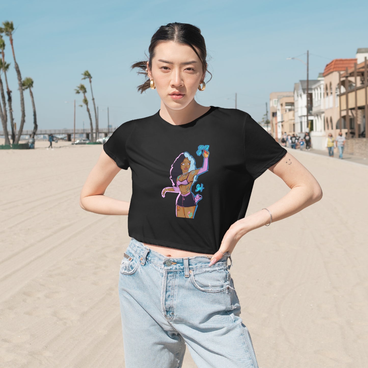 Women's Flowy Cropped Tee