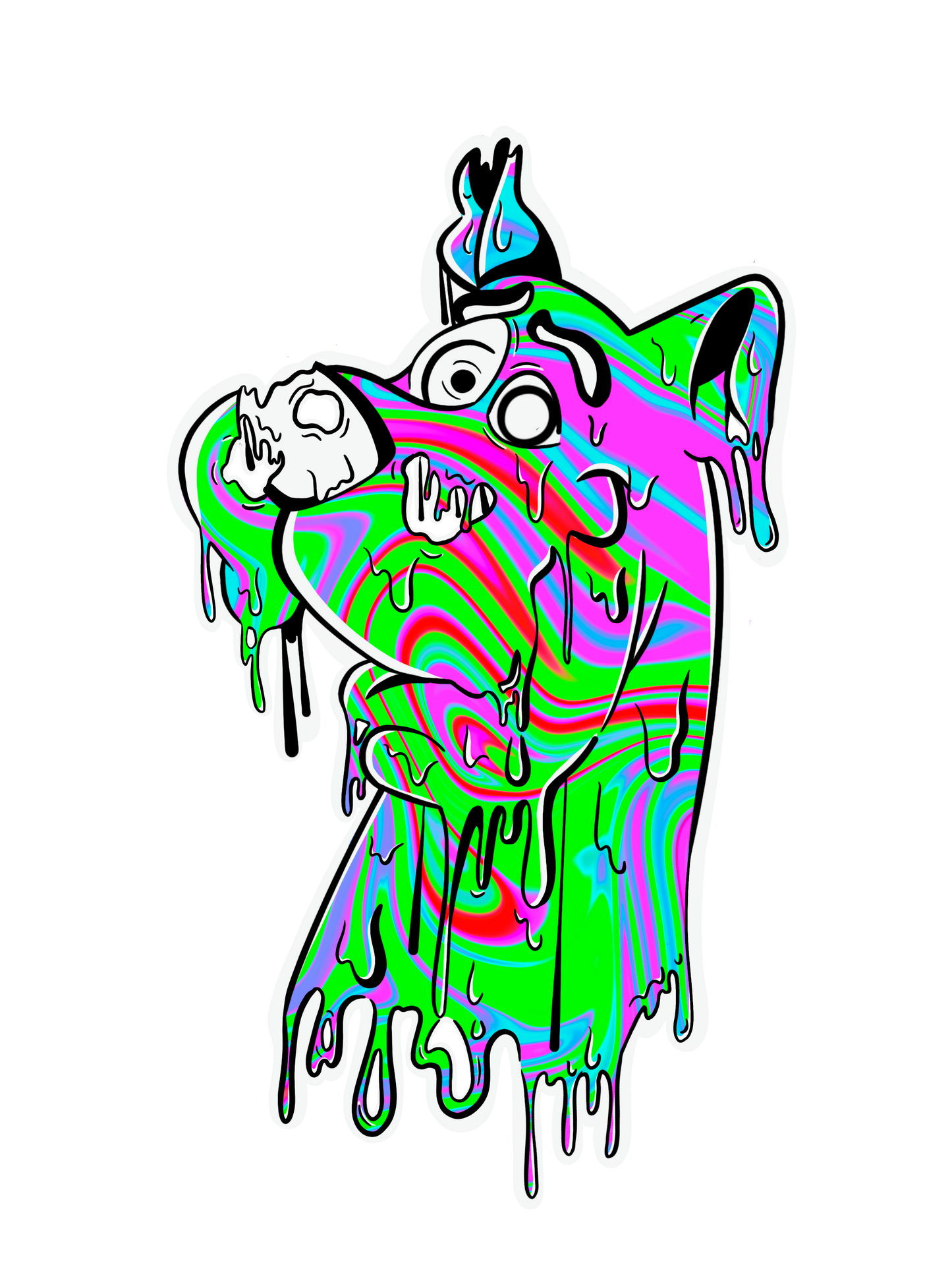 Psychedelic Scooby-doo Digital Design