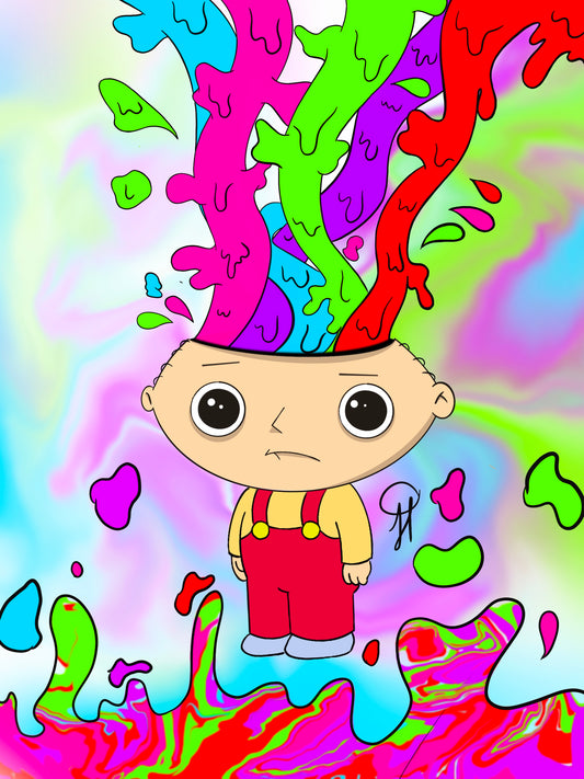 Psychedelic Stewie Digital Design