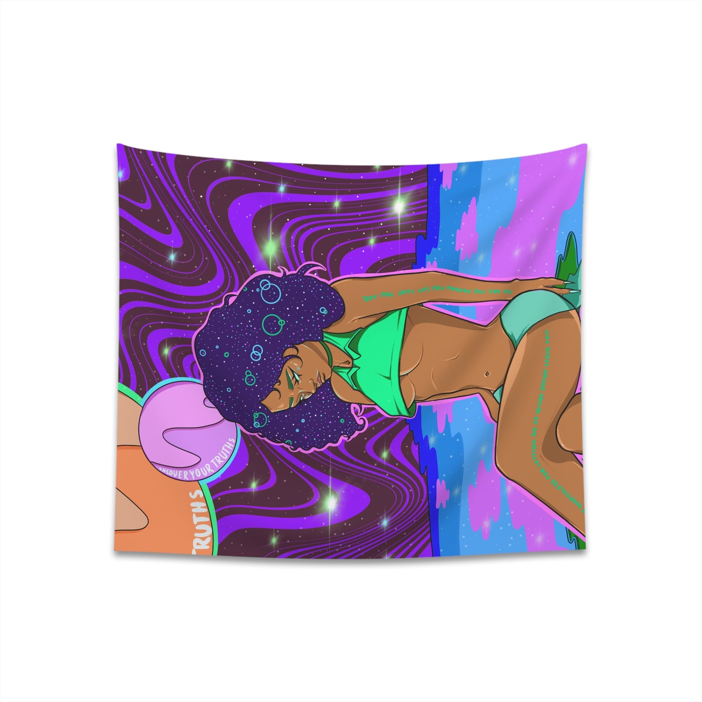 Starry Girl Printed Wall Tapestry