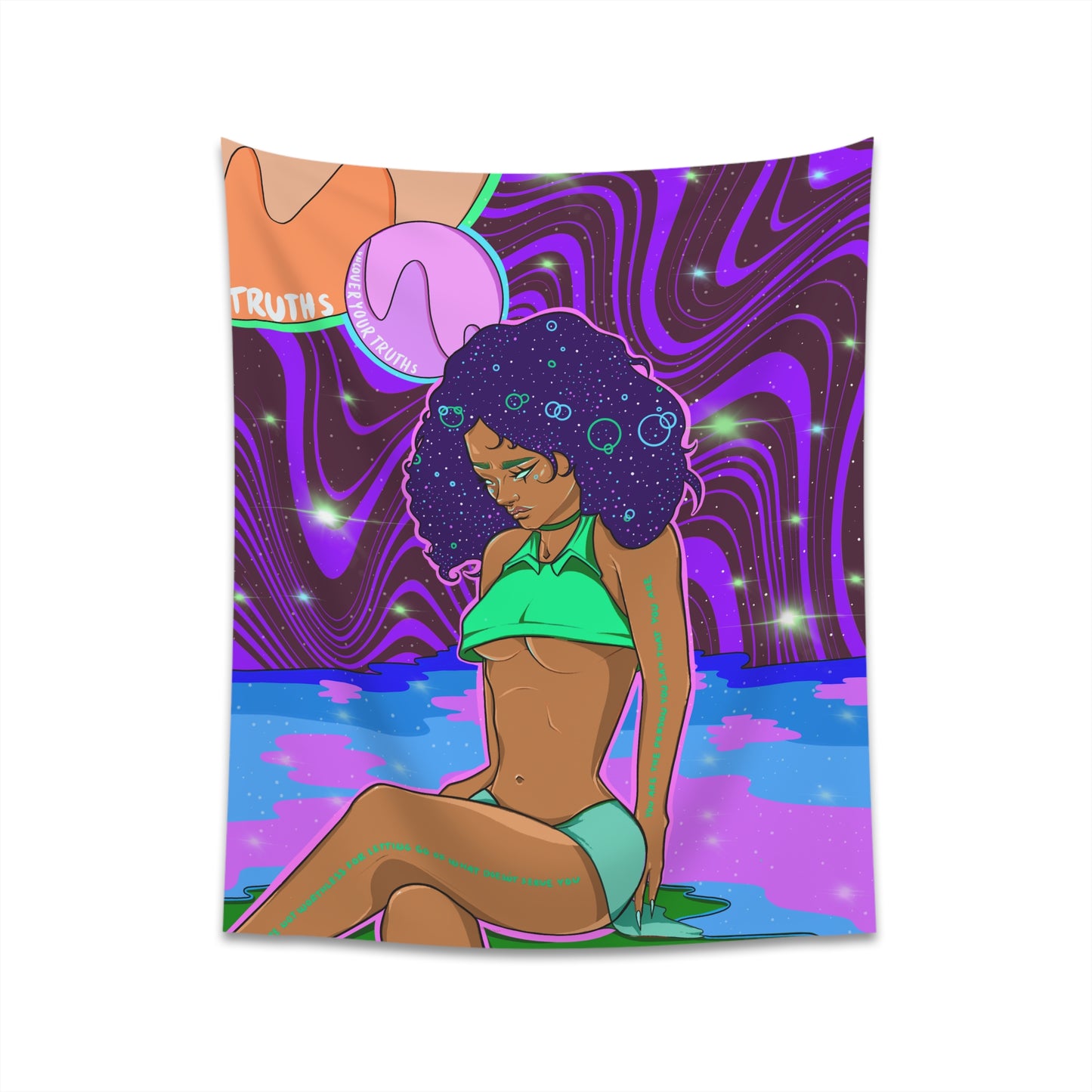 Starry Girl Printed Wall Tapestry