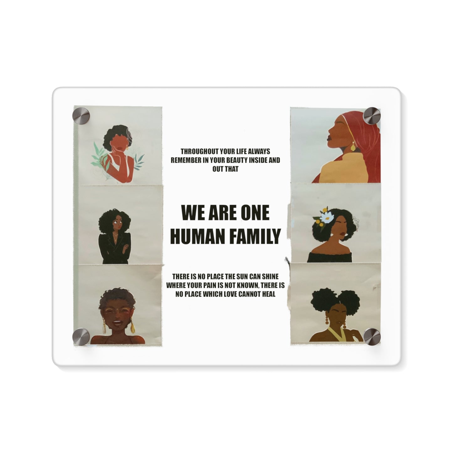 Black Girl Acrylic Wall Art Panels