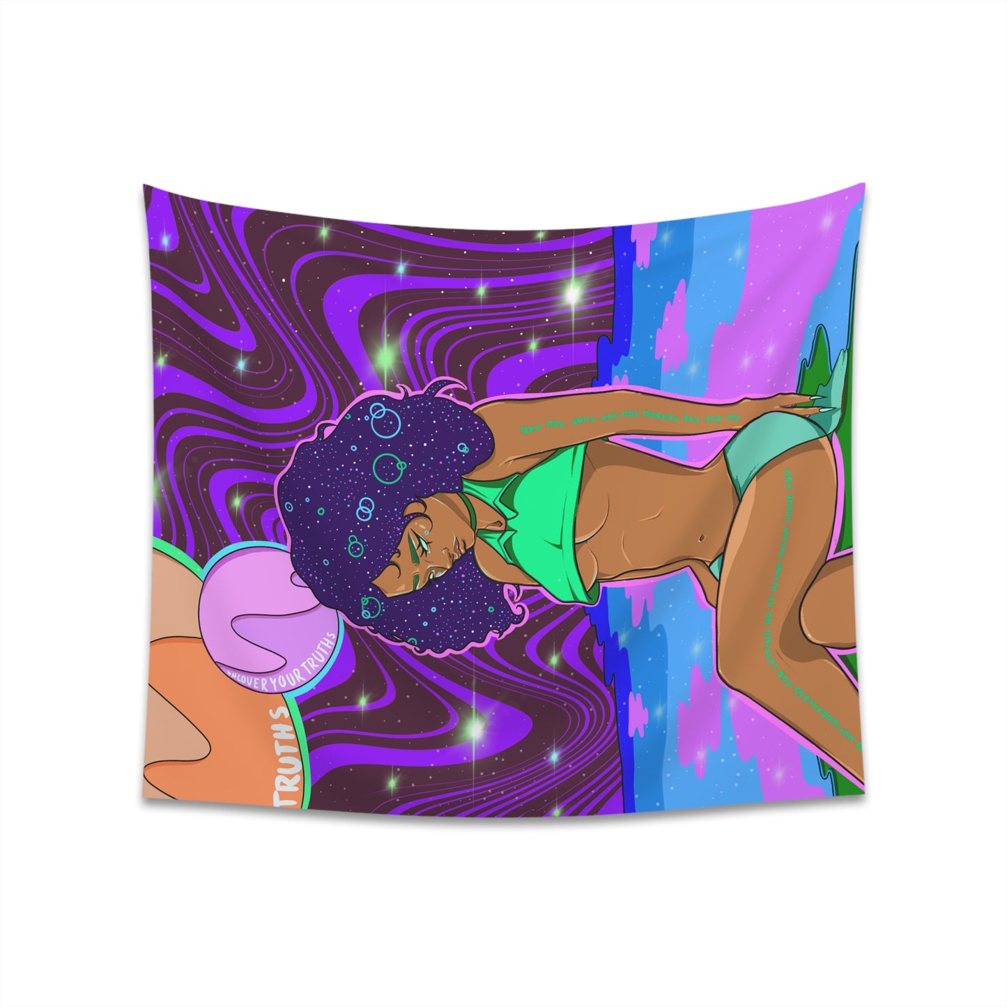 Starry Girl Printed Wall Tapestry