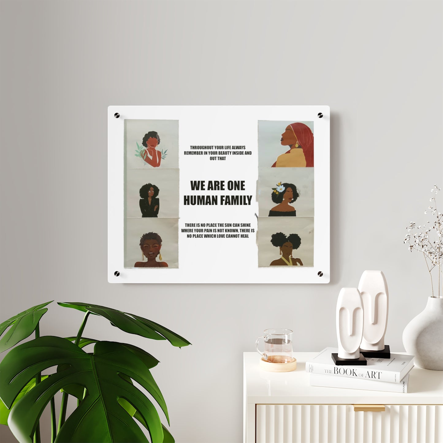 Black Girl Acrylic Wall Art Panels
