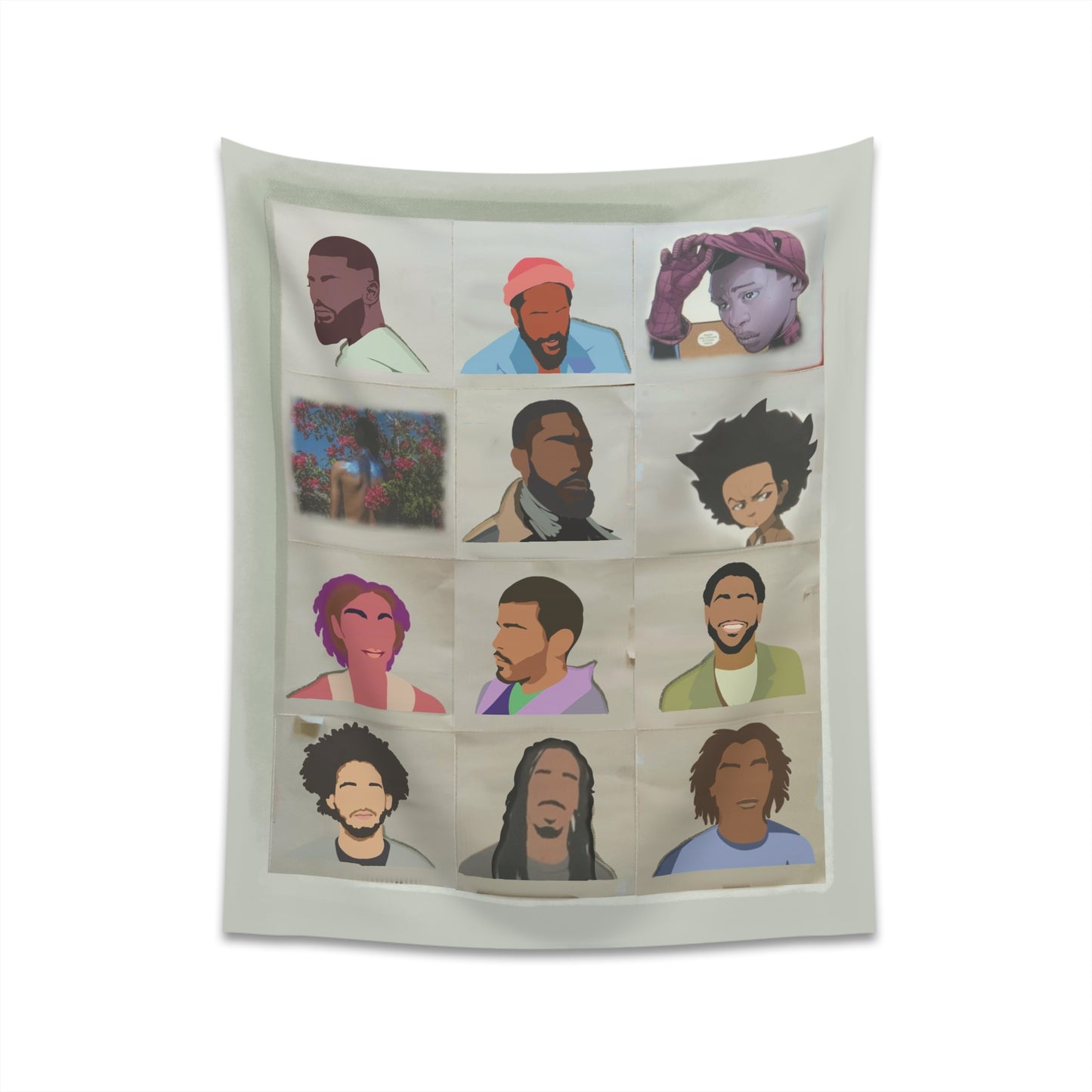 Black men Printed Wall Tapestry