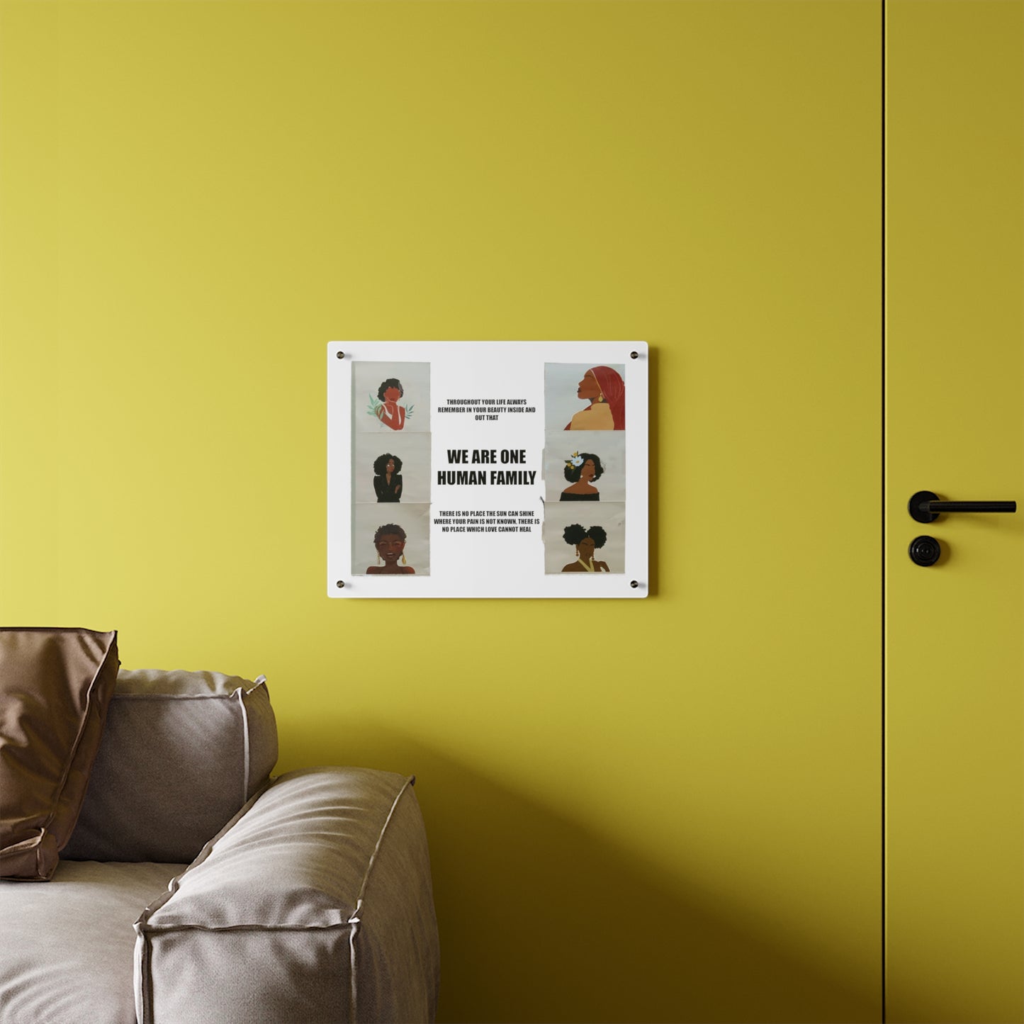 Black Girl Acrylic Wall Art Panels
