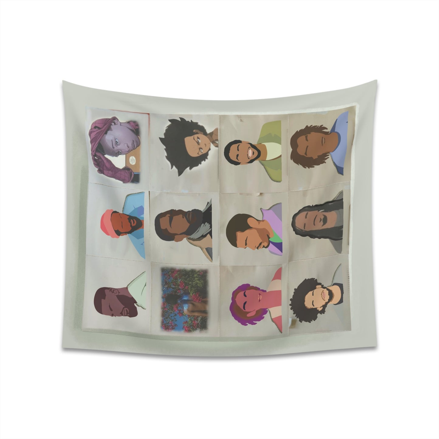 Black men Printed Wall Tapestry