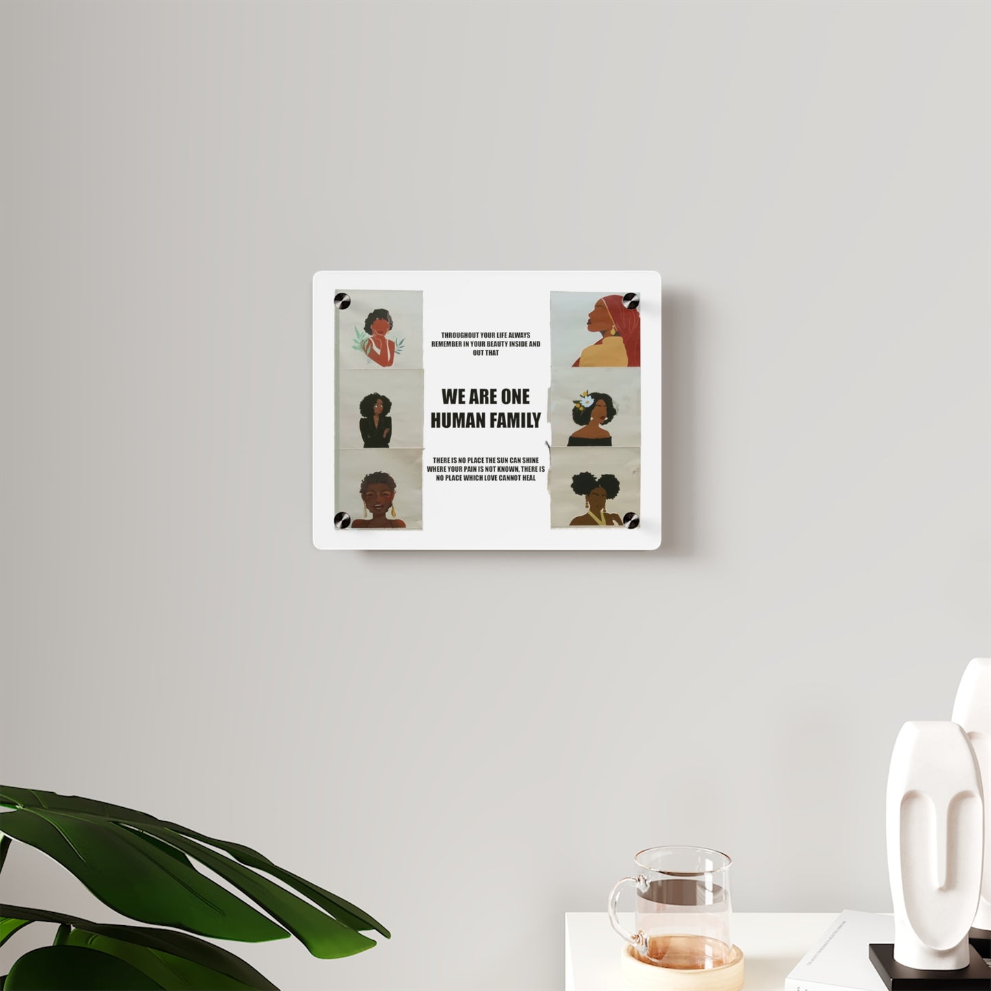 Black Girl Acrylic Wall Art Panels