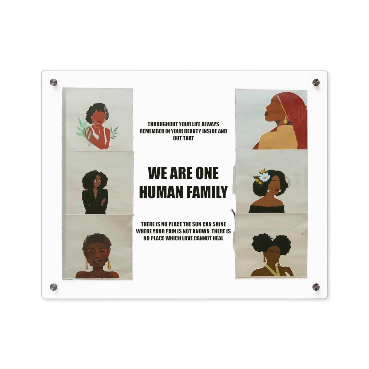 Black Girl Acrylic Wall Art Panels