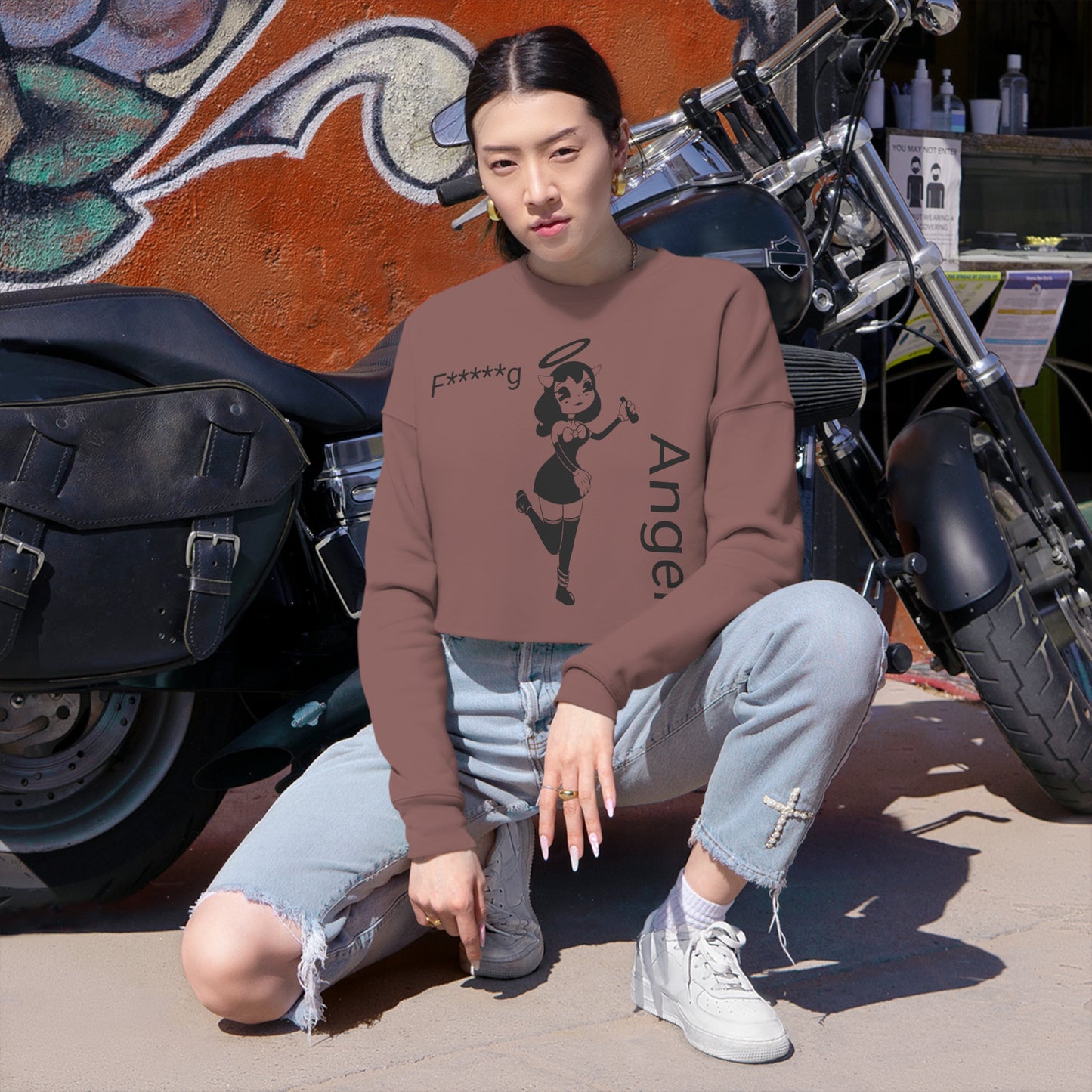 ALICE ANGEL Cropped Sweatshirt