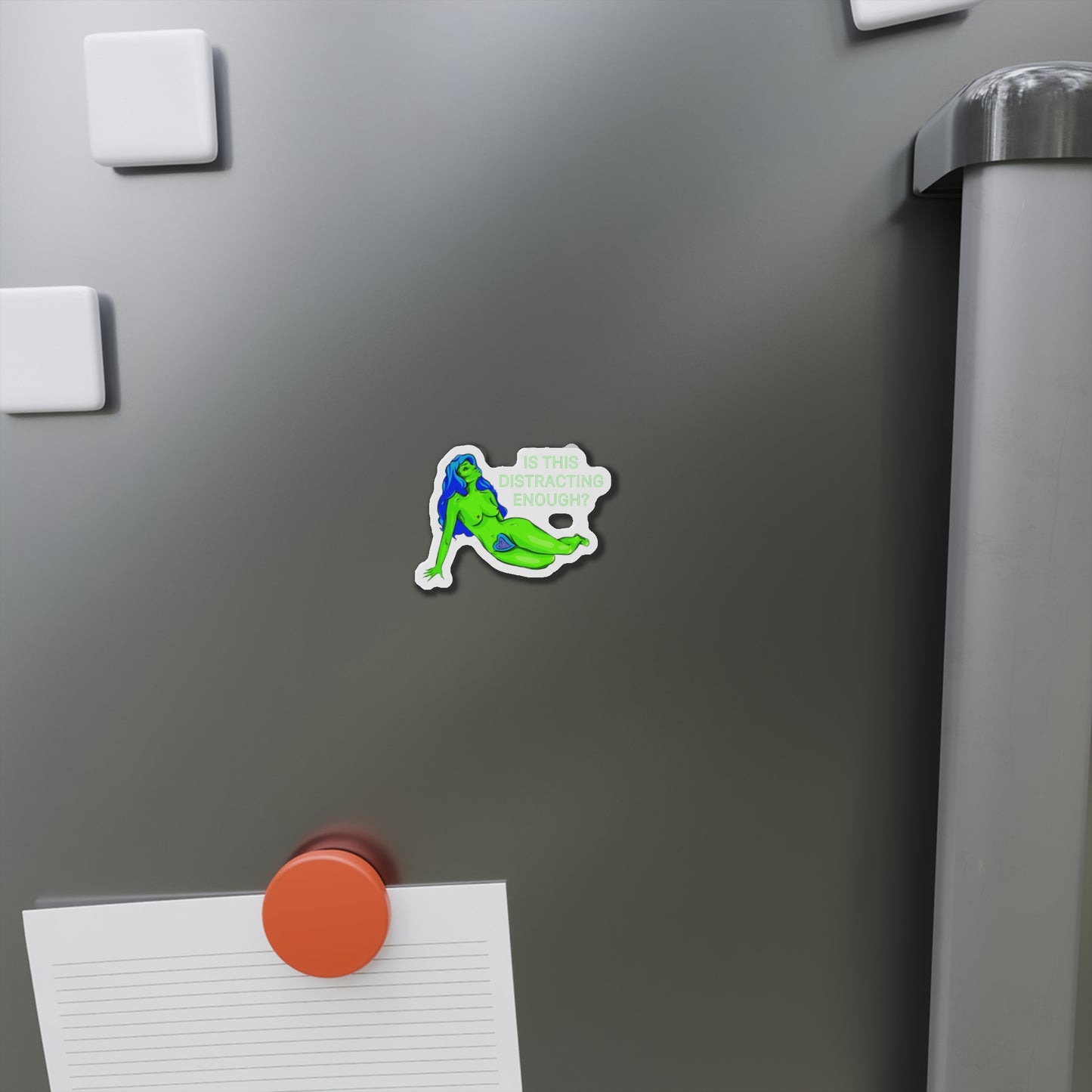 “IS THIS DISTRACTING ENOUGH” Die-Cut Magnets