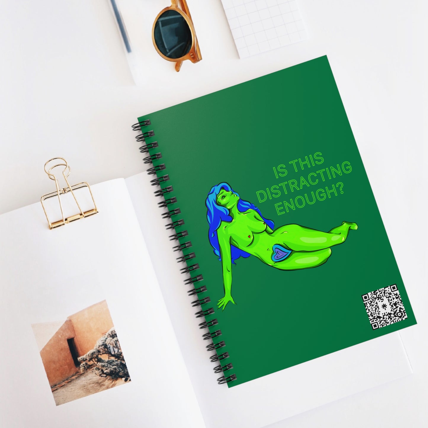 “IS THIS DISTRACTING ENOUGH” Spiral Notebook - Ruled Line