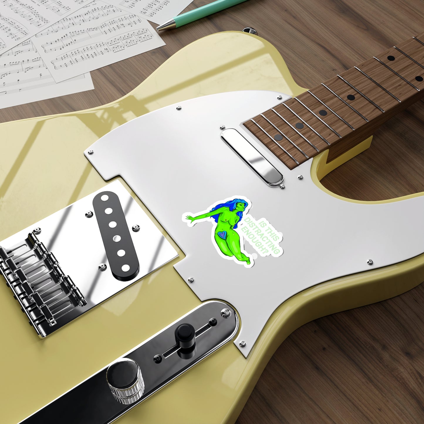 “IS THIS DISTRACTING ENOUGH” Die-Cut Stickers