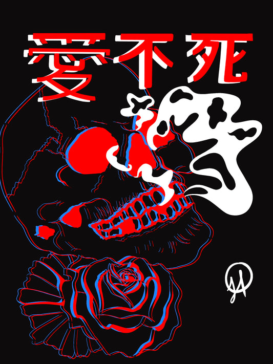 Psychedelic Skeleton Digital Design