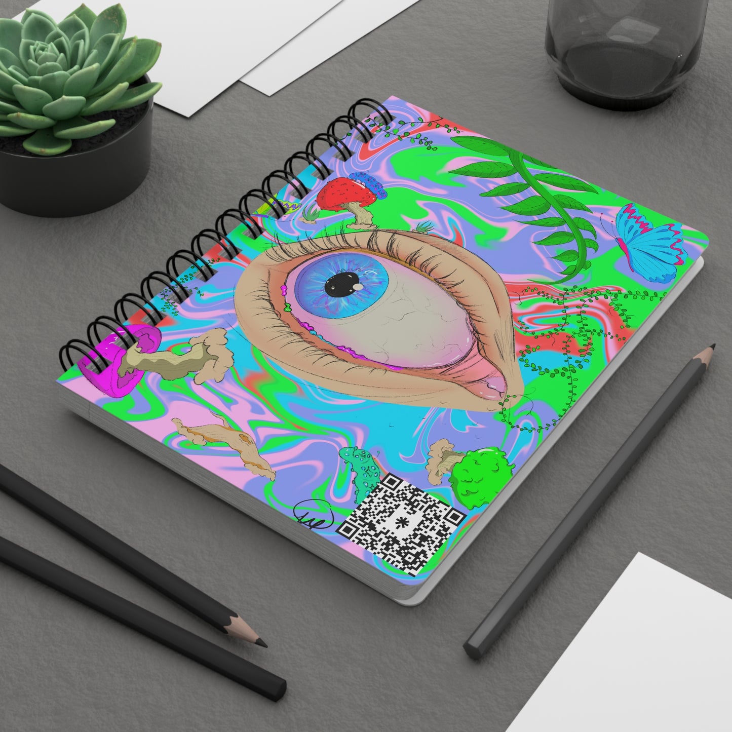 “PSYCHEDELIC EYE” Spiral Bound Journal