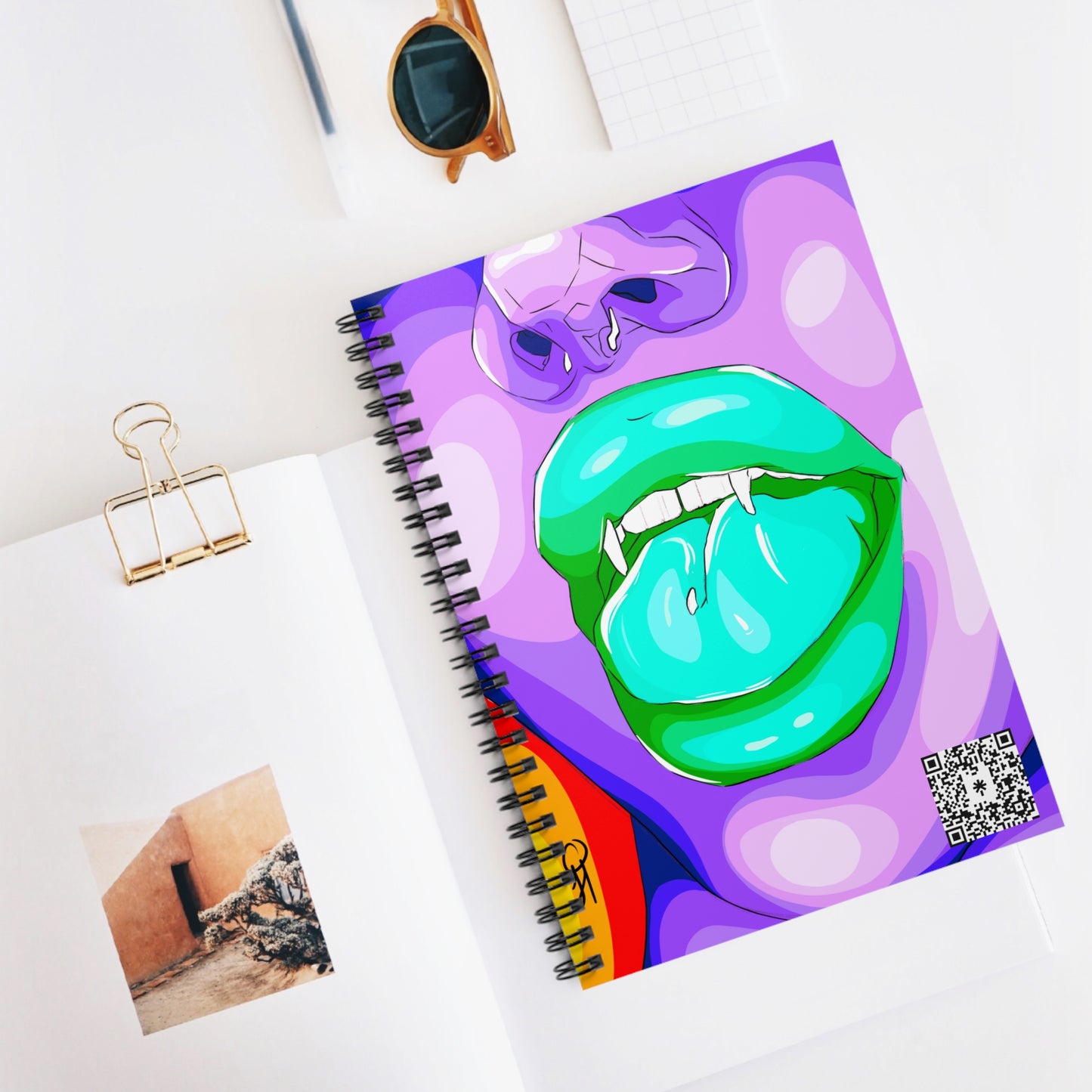 “VAPORWAVE” Spiral Notebook - Ruled Line
