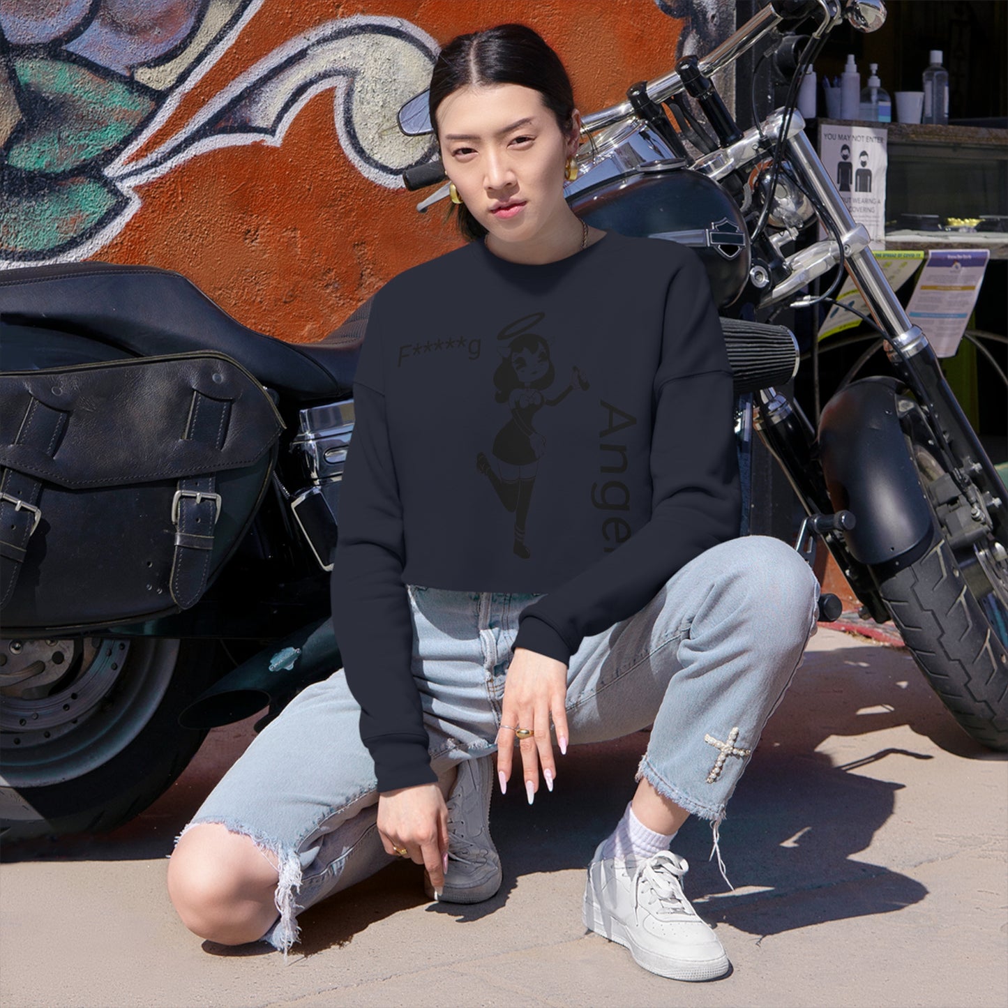 ALICE ANGEL Cropped Sweatshirt