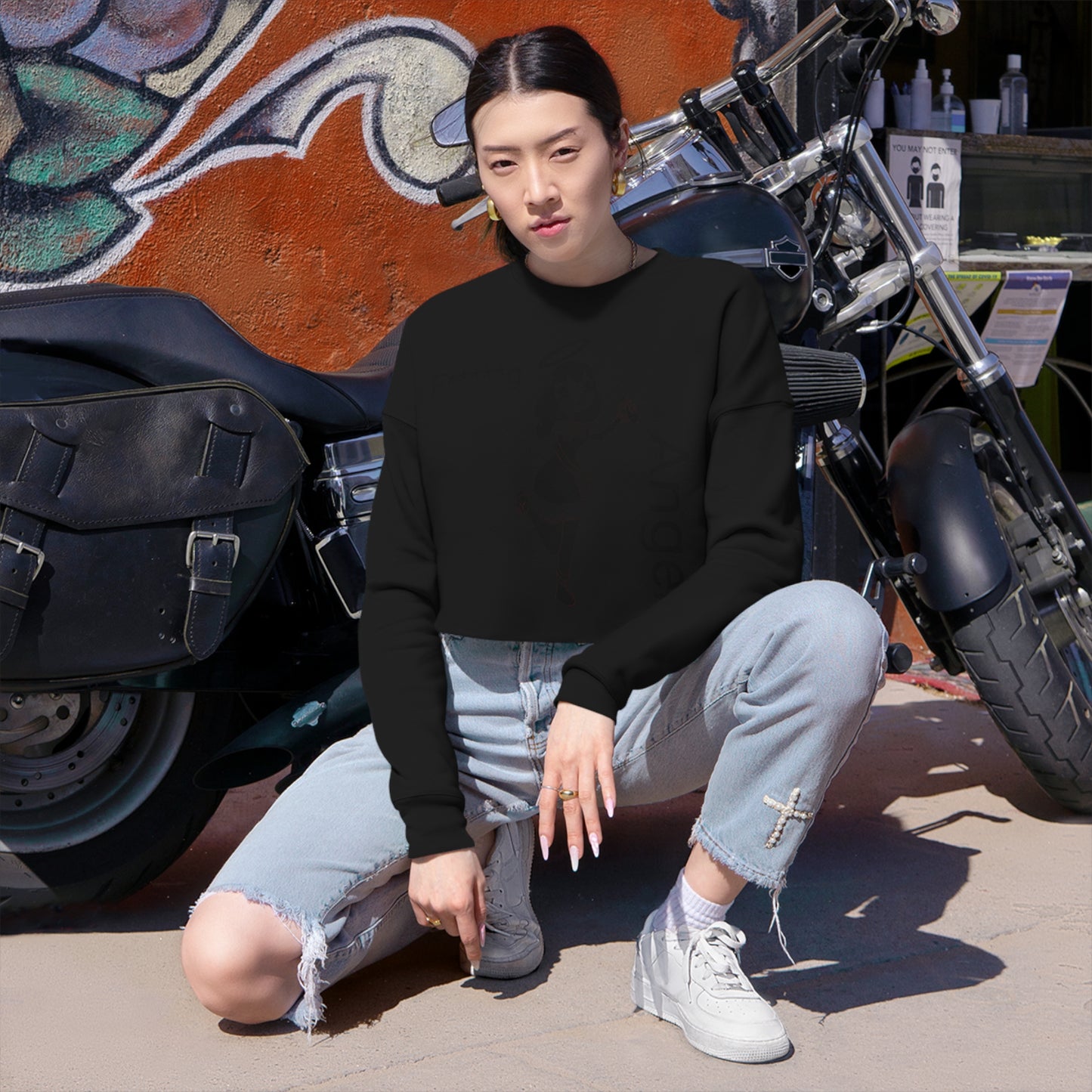 ALICE ANGEL Cropped Sweatshirt